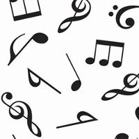 Tnt Estampado Notas Musicais - 5 Metros - 1