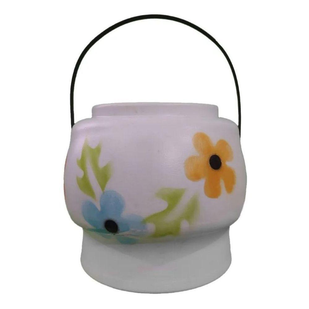 Balde Halloween Caveira Mexicana Florida Com Alça - 3