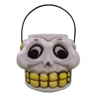 Balde Halloween Caveira Mexicana Florida Com Alça - 1