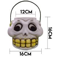 Balde Halloween Caveira Mexicana Florida Com Alça - 5