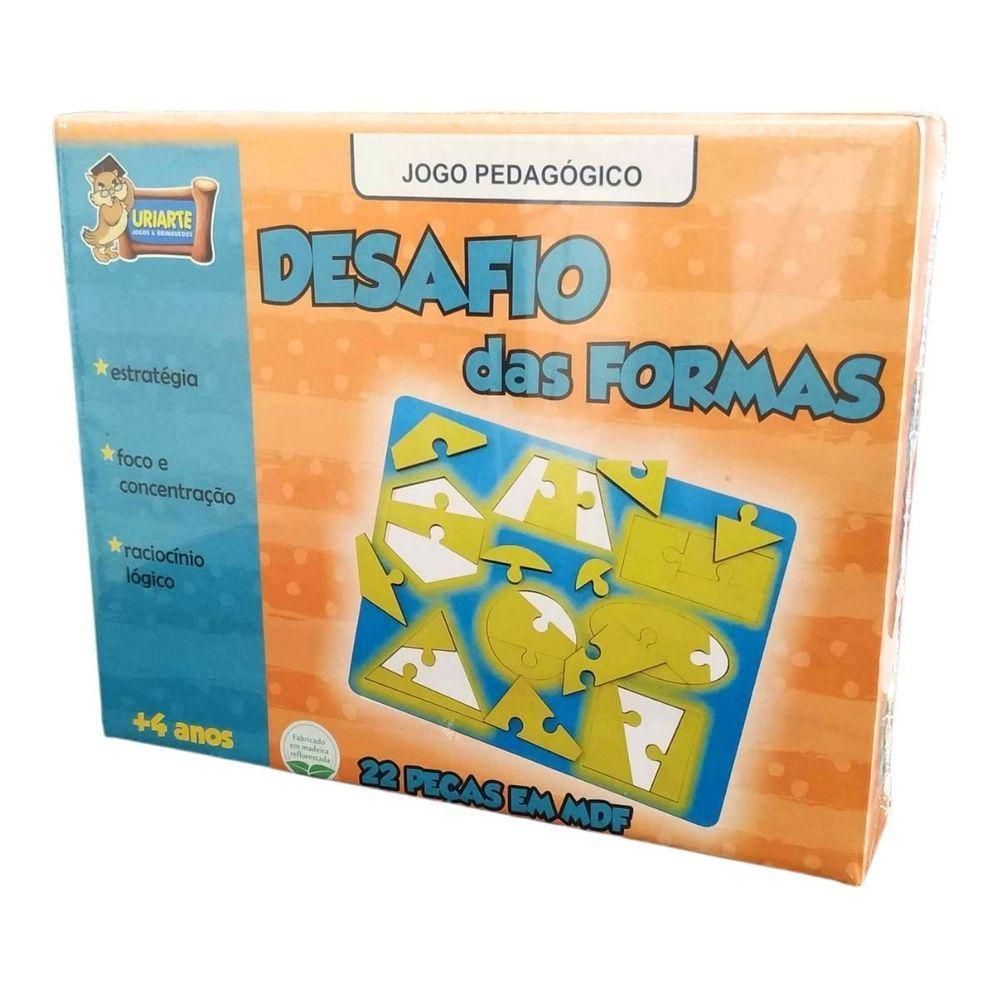 Jogo Pedagógico De Encaixe Desafio Das Formas - 22 Peças - 1