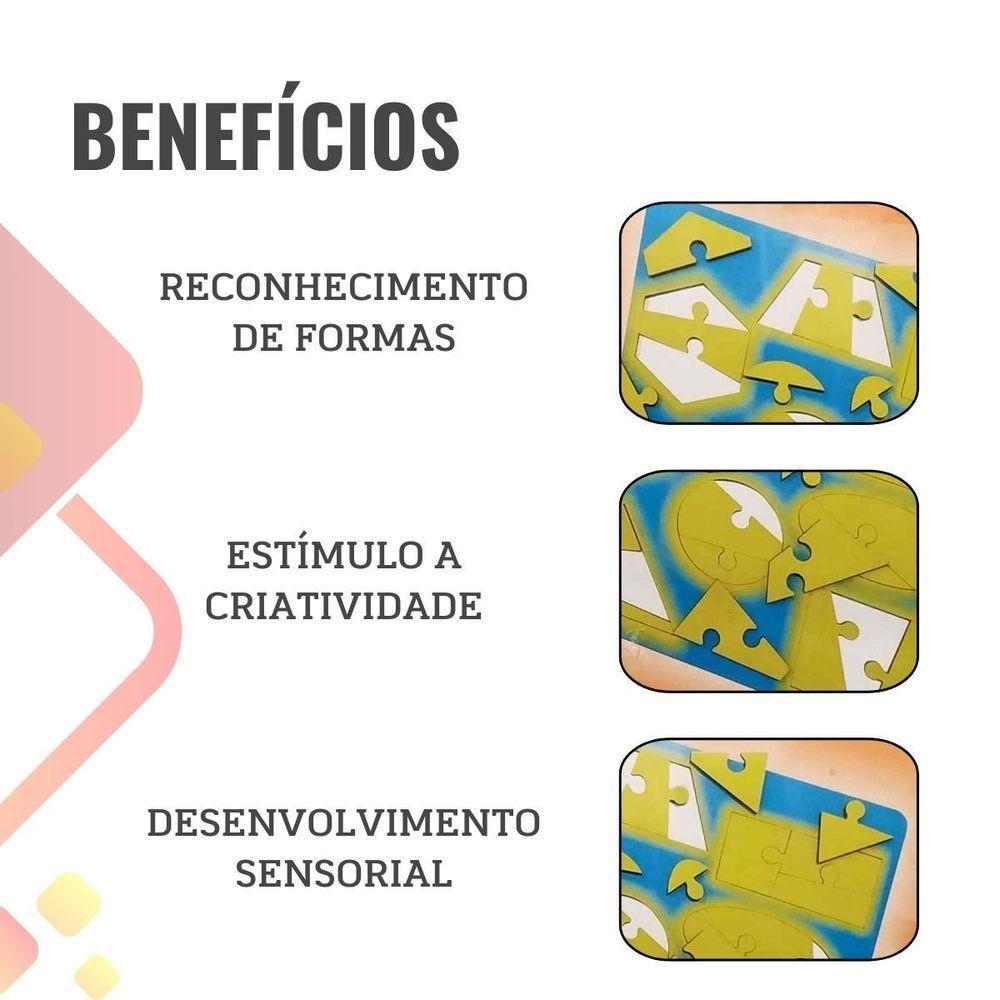 Jogo Pedagógico De Encaixe Desafio Das Formas - 22 Peças - 4