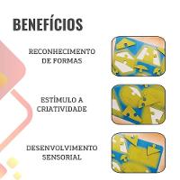 Jogo Pedagógico De Encaixe Desafio Das Formas - 22 Peças - 4