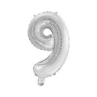 Kit Arranjo De Balões Número 9 Prata - 13 Itens - 2