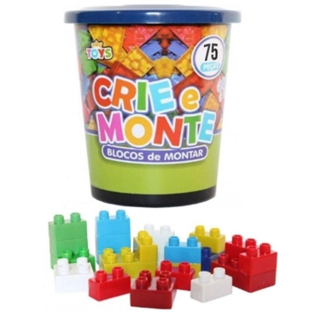 Blocos De Montar Crie E Monte - 75 Peças - 1