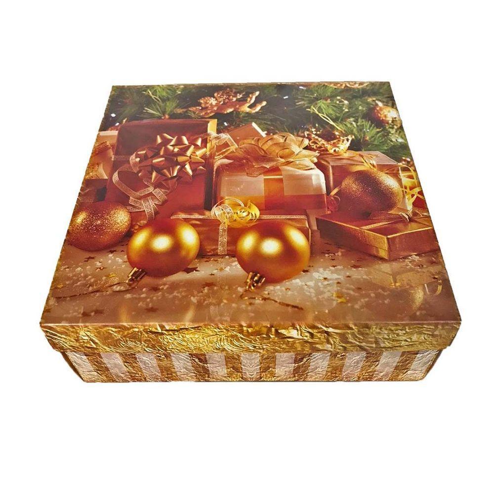 Caixa De Presente Natal - 20cm X 9cm - 4