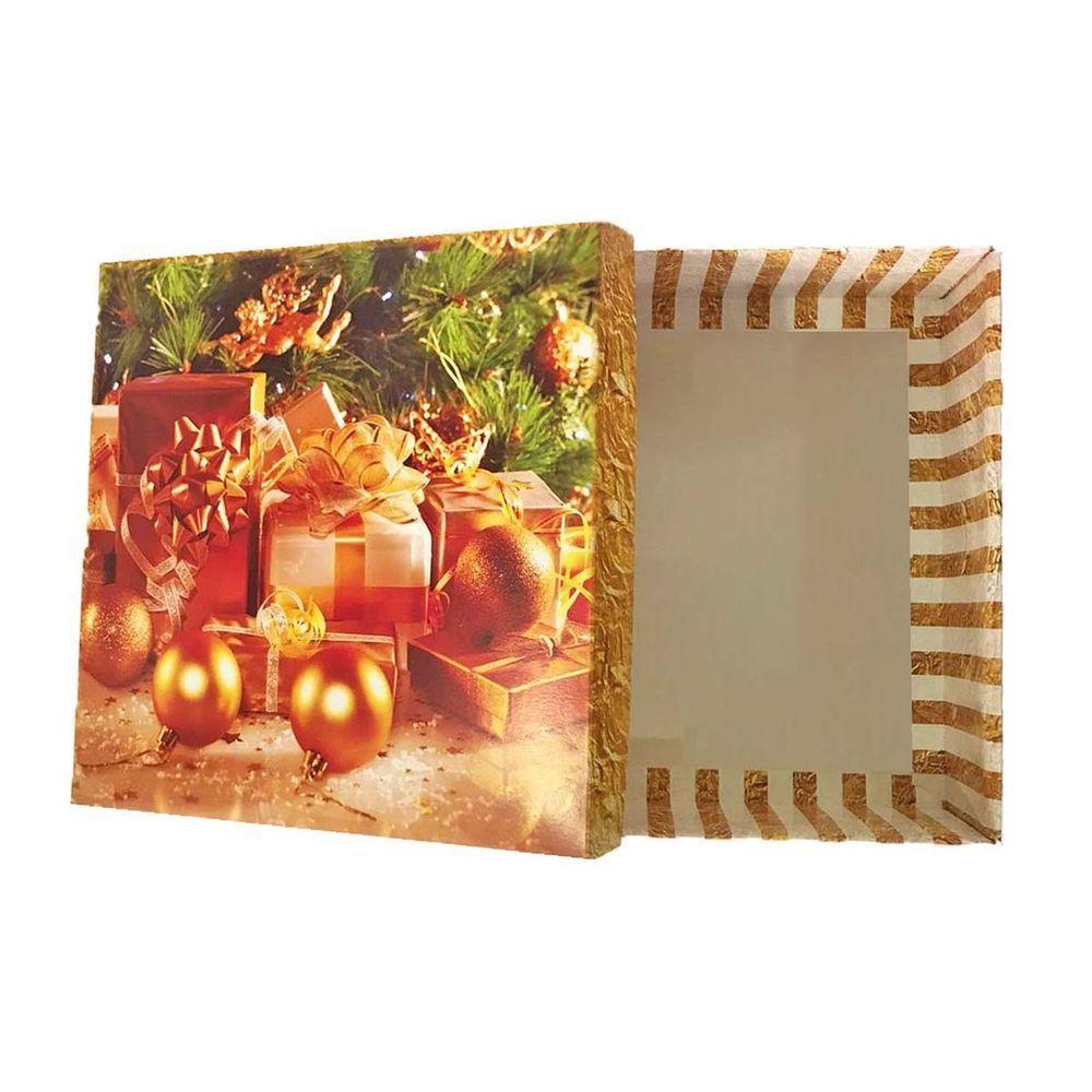Caixa De Presente Natal - 20cm X 9cm - 5