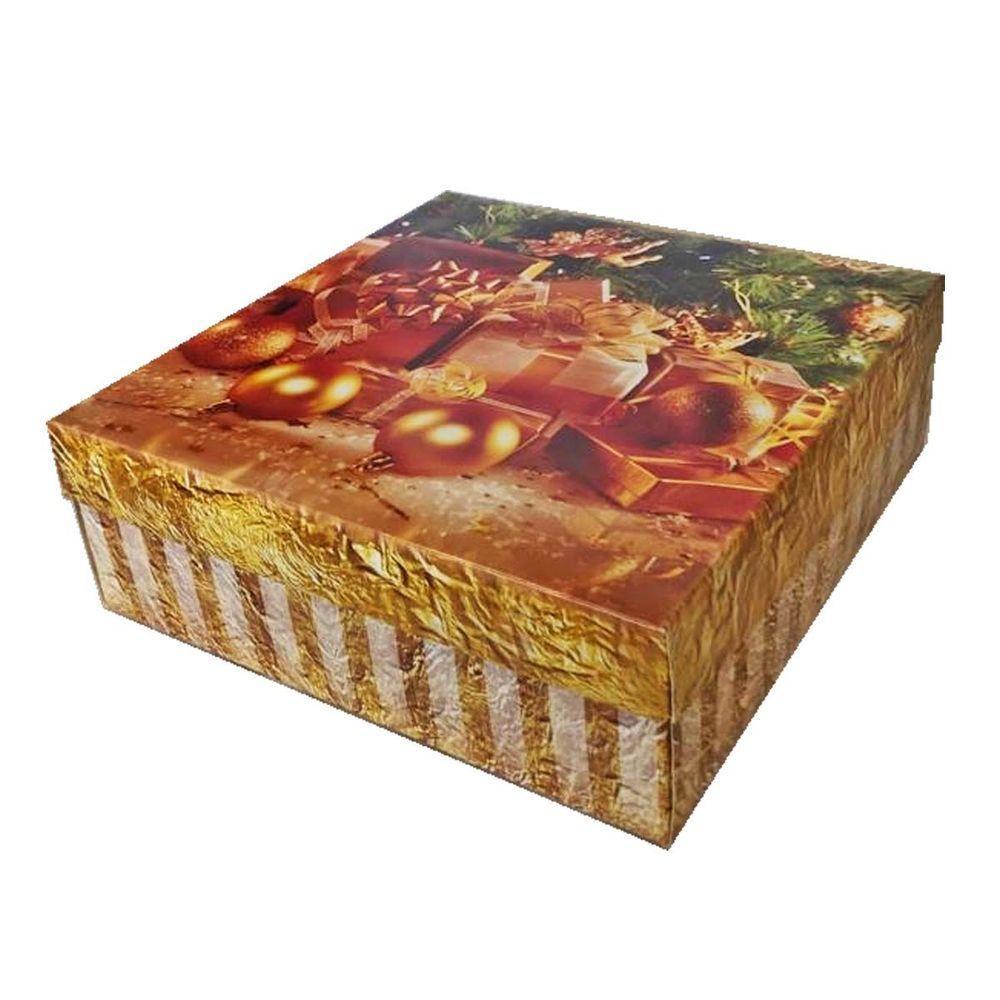 Caixa De Presente Natal - 20cm X 9cm - 7