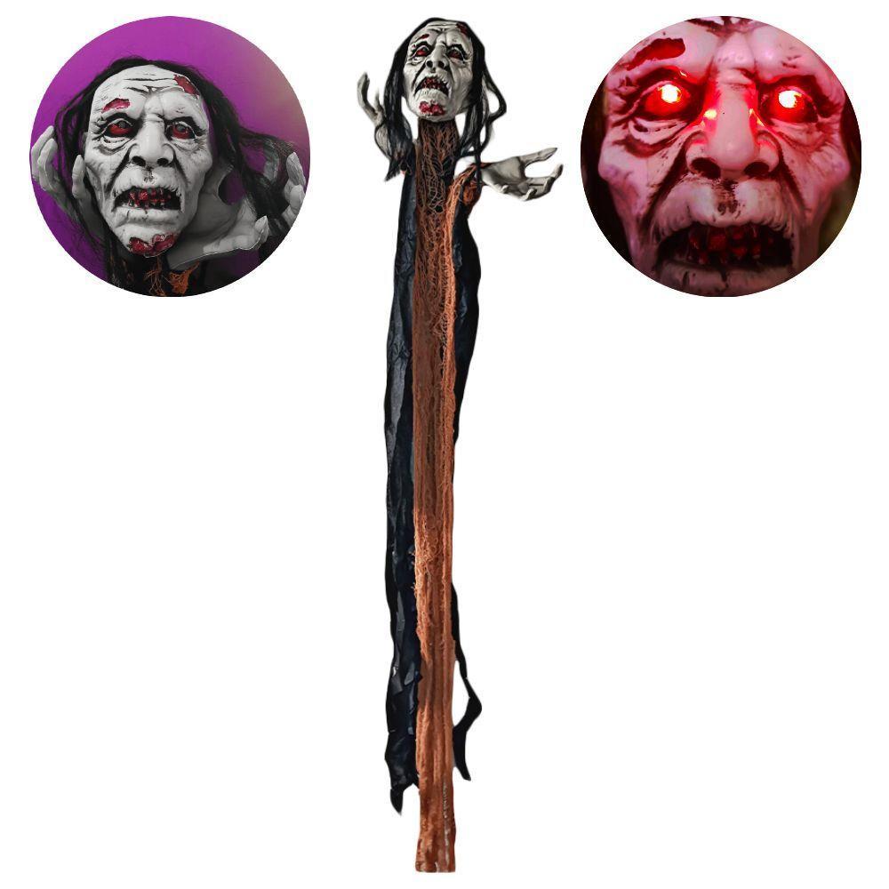 Boneco Monstro Decoração Halloween Com Som E Luz - 1