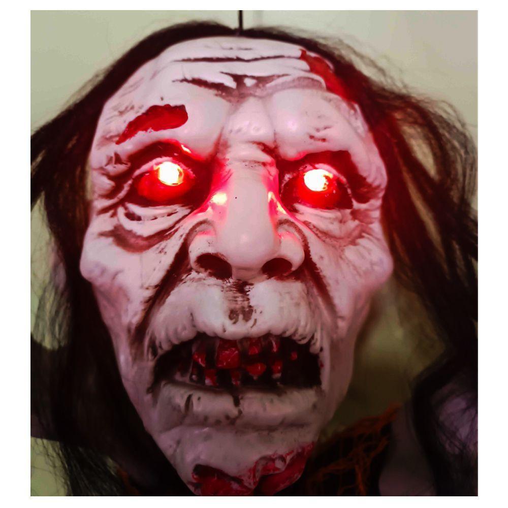 Boneco Monstro Decoração Halloween Com Som E Luz - 3