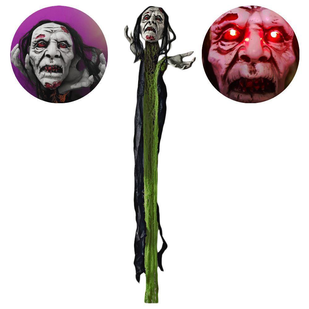 Boneco Monstro Decoração Halloween Com Som E Luz - 5
