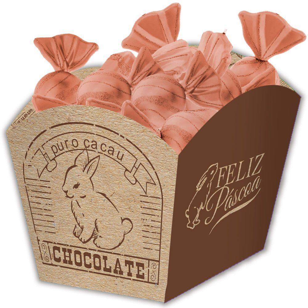 Cachepot De Papel Páscoa Puro Cacau - 8 Unidades - 1