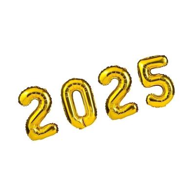 Kit Balões Metalizados 2025 Dourado - 75cm