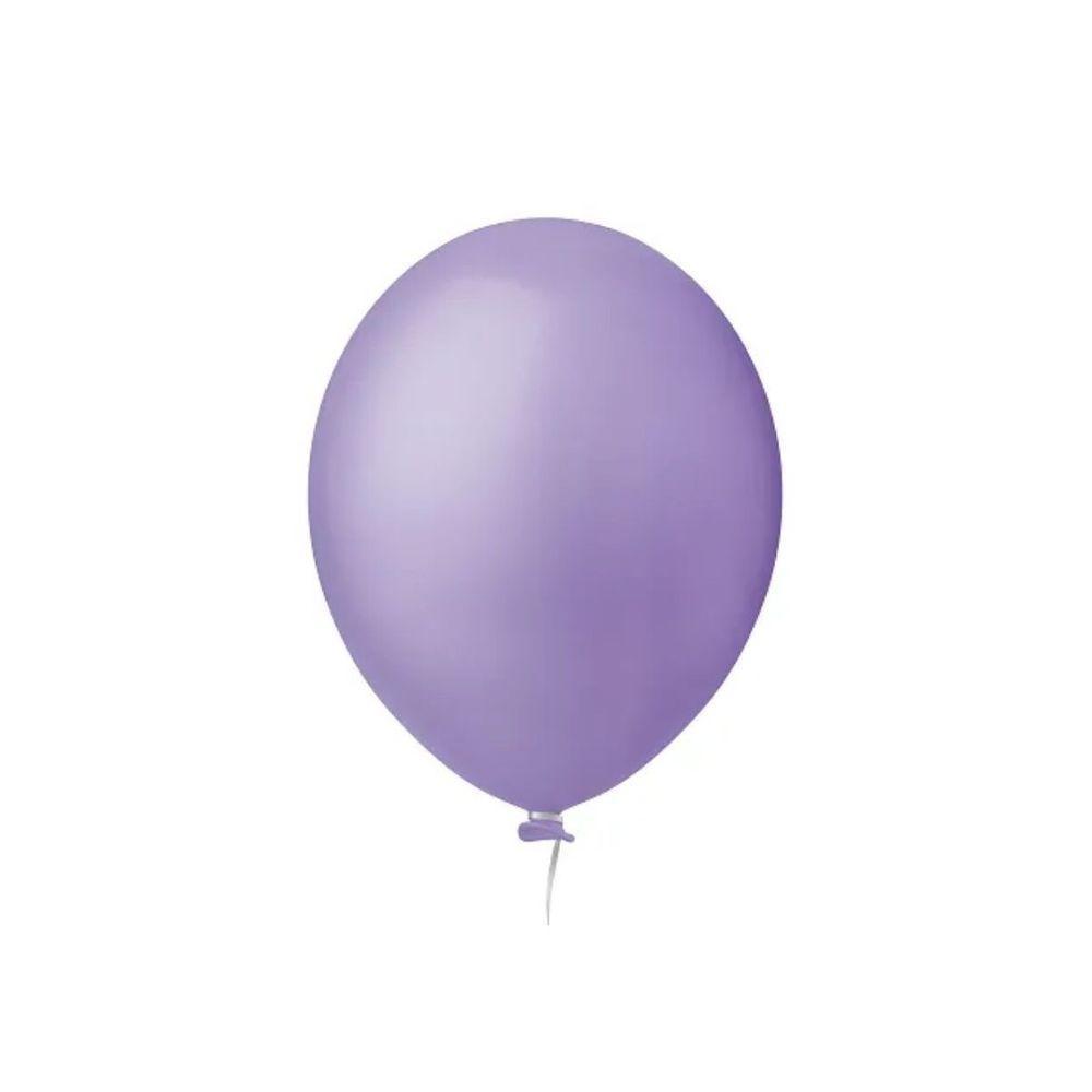 Balão De Látex Liso Lilás 8 Polegadas - 50 Unidades - 1