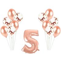 Kit Arranjo De Balões Número 5 Rose Gold - 13 Itens - 1
