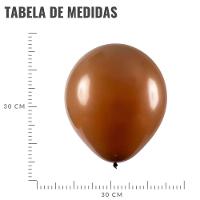 Balão De Látex Marrom - 9 Polegadas - 50 Unidades - 3