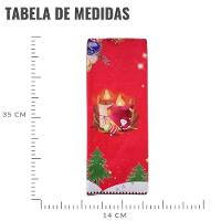 Saco De Tecido Natalino Para Garrafa De Vinho - 35cm - 2