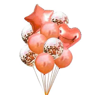 Kit Buquê Balões Rose Gold - 10 Unidades