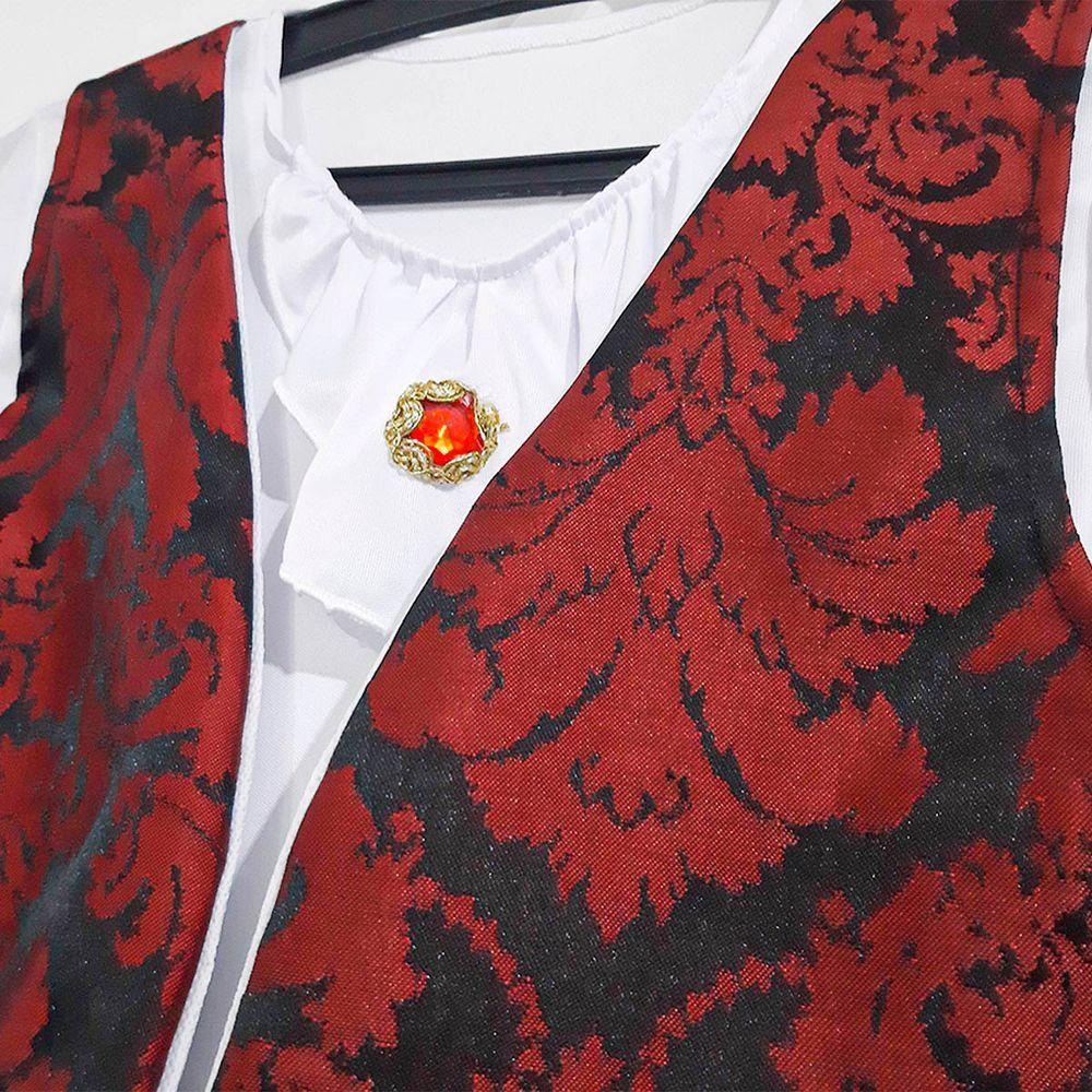 Fantasia Drácula Infantil Longa Com Capa Tamanho G - 4