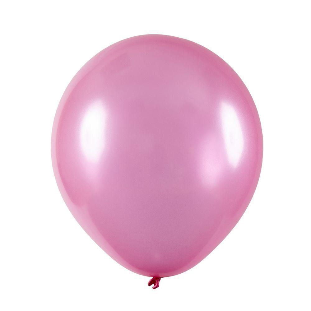 Balão De Látex Metalizado Rosa - 7 Polegadas - 50 Unidades - 1