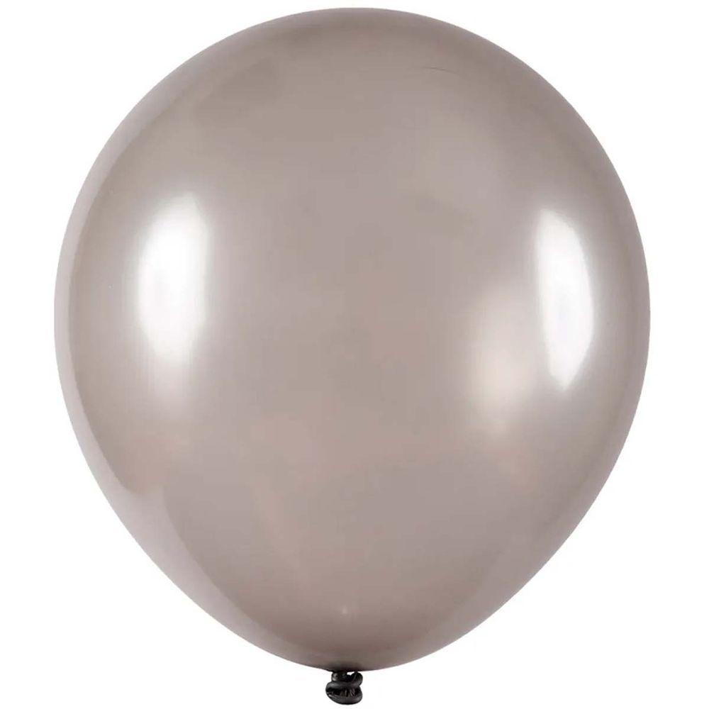 Balão De Látex Metalizado Prata - 12 Polegadas - 24 Unidades - 1