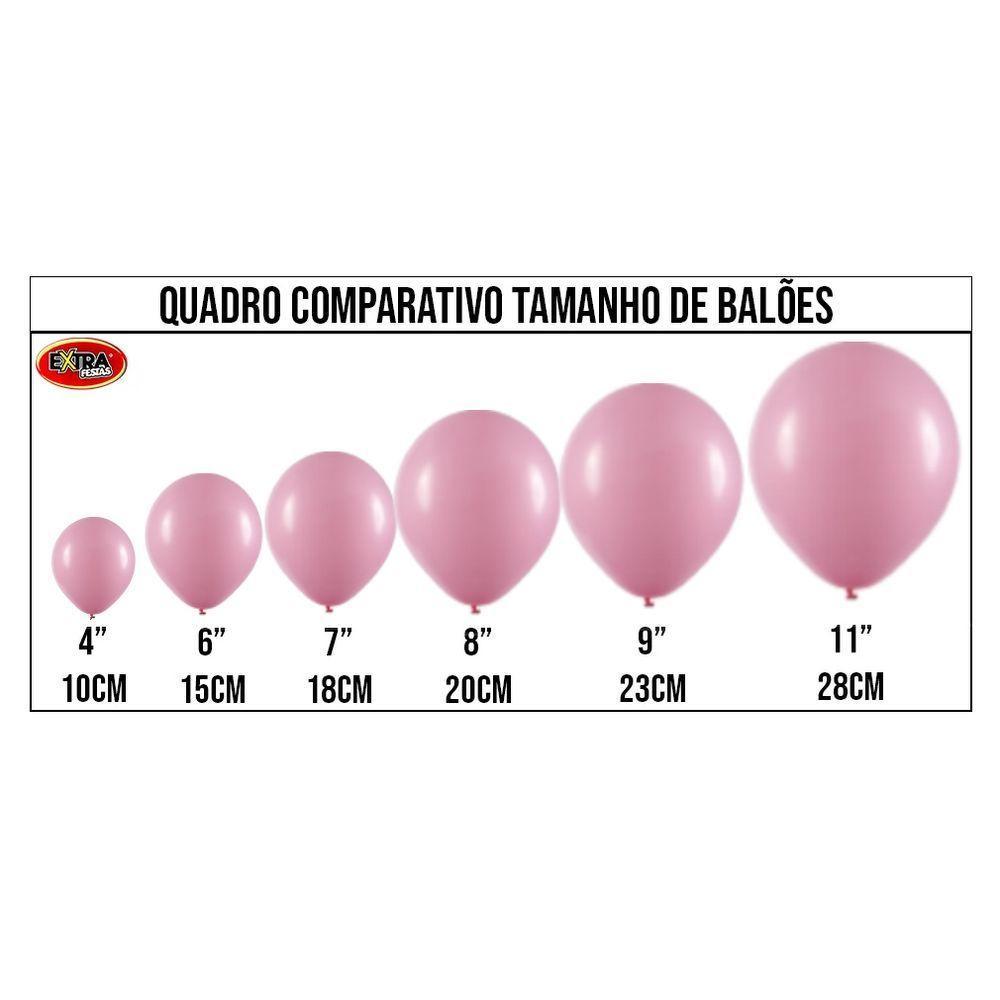 Balão De Látex Rosa - 8 Polegadas - 50 Unidades - 3