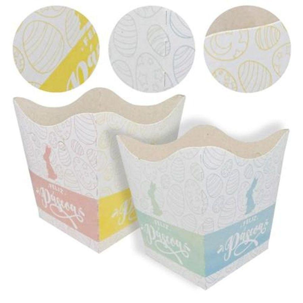 Cachepot De Papel Páscoa Feliz Páscoa Pequeno - 10 Un - 2