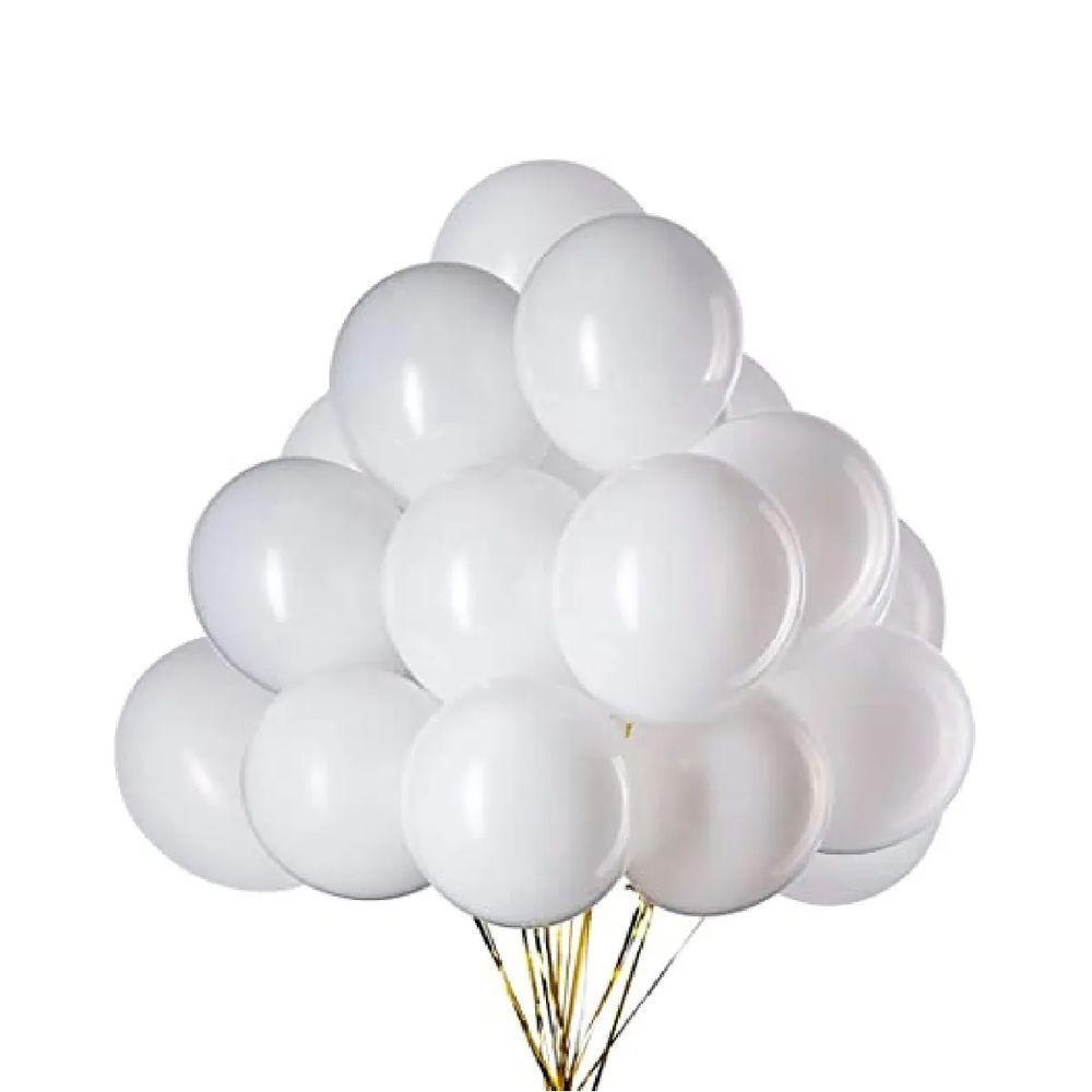 Balão De Látex Branco - 8 Polegadas - 50 Unidades - 3