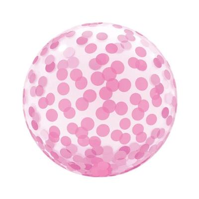 Balão Bubble Com Confete Rosa - 18 Polegadas