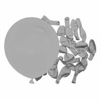 Balão Cromado Prata - 9 Polegadas - 25 Unidades - 3