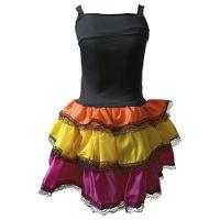 Fantasia Halloween Infantil Caveira Mexicana Com Véu Tamanho M - 3