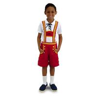 Fantasia Alemã Clássica Infantil Com Camiseta E Suspensório Tamanho P - 1