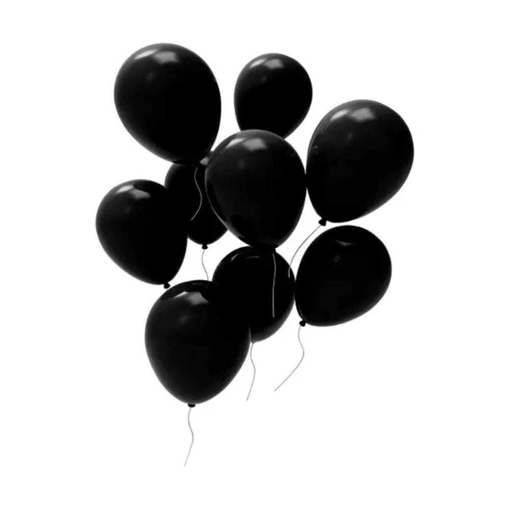 Balão De Látex Preto - 8 Polegadas - 50 Unidades - 2