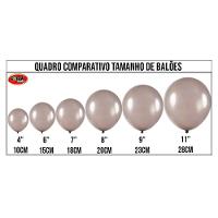 Balão De Látex Metalizado Prata - 7 Polegadas - 50 Unidades - 2