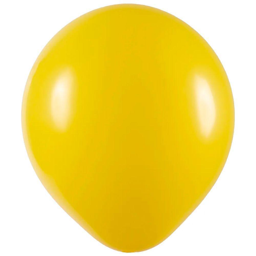 Balão De Látex Amarelo - 16 Polegadas - 12 Unidades - 1