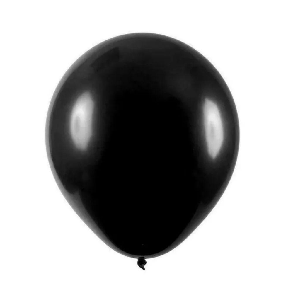 Balão De Látex Preto - 7 Polegadas - 50 Unidades - 1