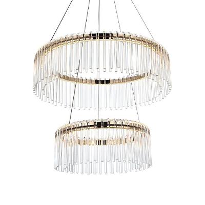 Lustre Pendente Nordecor Gouli 2891 Ouro Brilho Led Bivolt