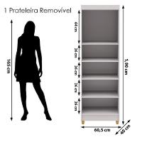 Armario Multiuso 2 Portas 60 Cm Lin 10045 Branco Vlr Branco - 3