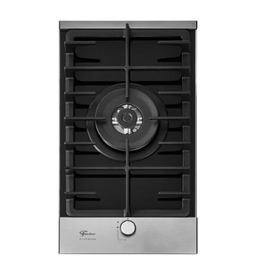 Cooktop a Gás Fischer Platinium 1 Boca Mesa Vidro Temperado Tripla Chama Preto Bivolt