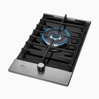 Cooktop A Gás 1 Boca Tripla Chama Platinium Com Trempe De Ferro Fundido Mesa Vidro Bivolt Fischer - 5