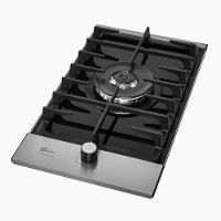 Cooktop A Gás 1 Boca Tripla Chama Platinium Com Trempe De Ferro Fundido Mesa Vidro Bivolt Fischer - 6