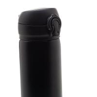 Garrafa Térmica Dupla Parede De Aço Inox Com Tampa Flip Preta 410 Ml 4683 - Lyor - 5
