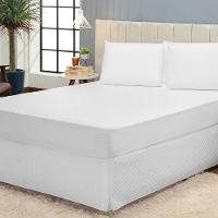 Protetor De Colchão Impermeável Solteiro 1 Peça 100% Polipropileno - Branco - 2
