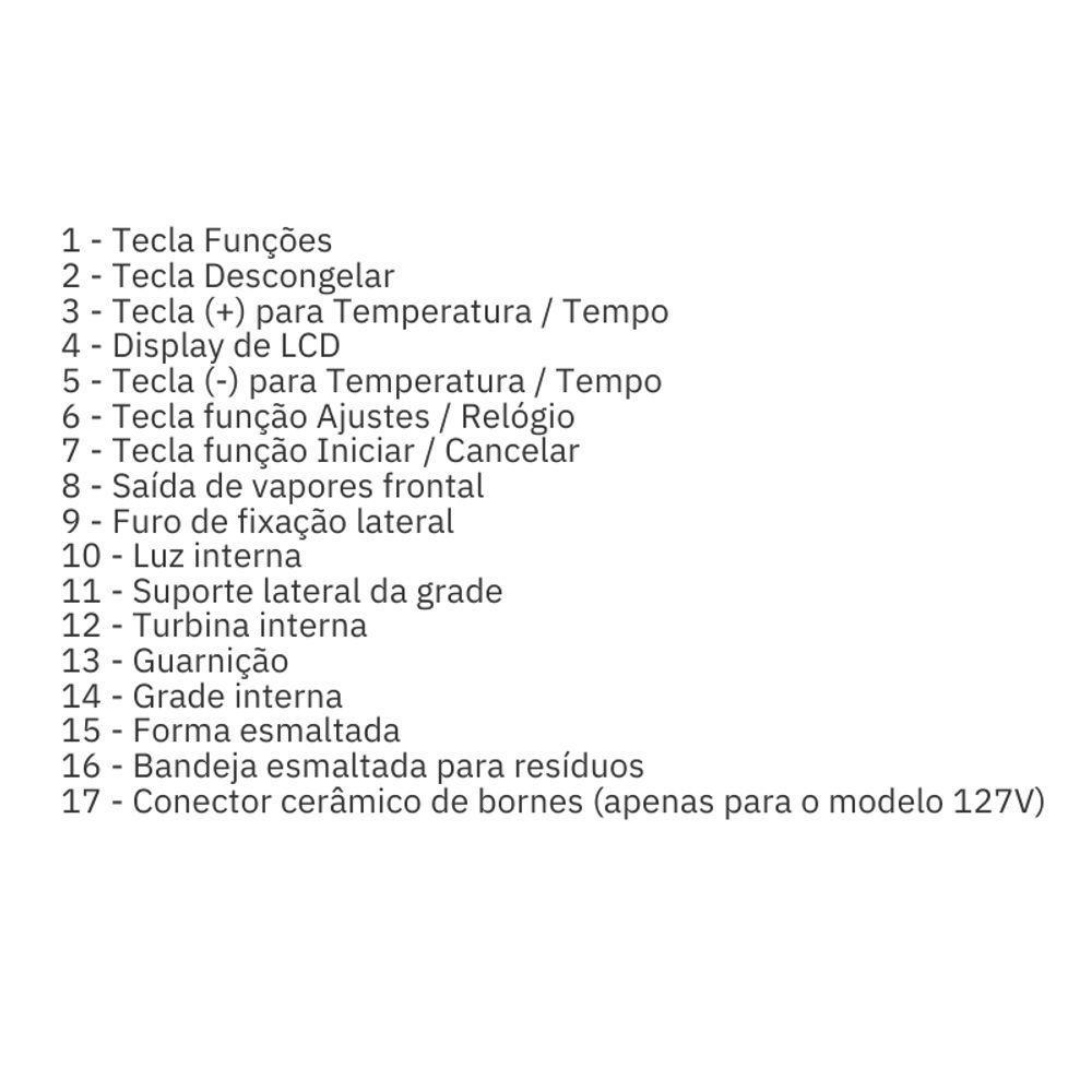 Forno Elétrico Platinium De Embutir Com Air Fryer 43L Fischer 220V - 8