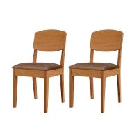 Conjunto Com 2 Cadeiras MDF Copper Para Sala De Jantar Moderna Tork/Naturale - 1