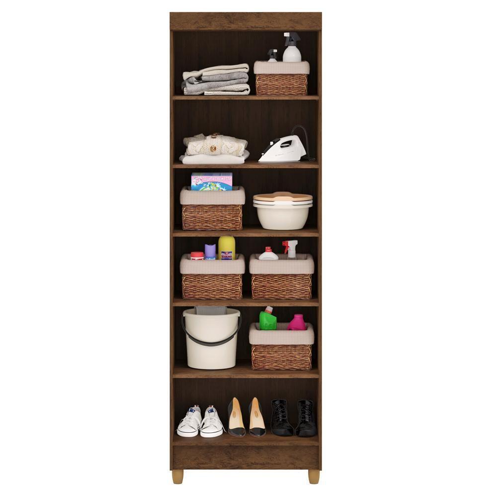 Armario Multiuso 2 Portas 60 Cm Lin 10045 Imbuia Champanhe Vlr Imbuia Champanhe - 2