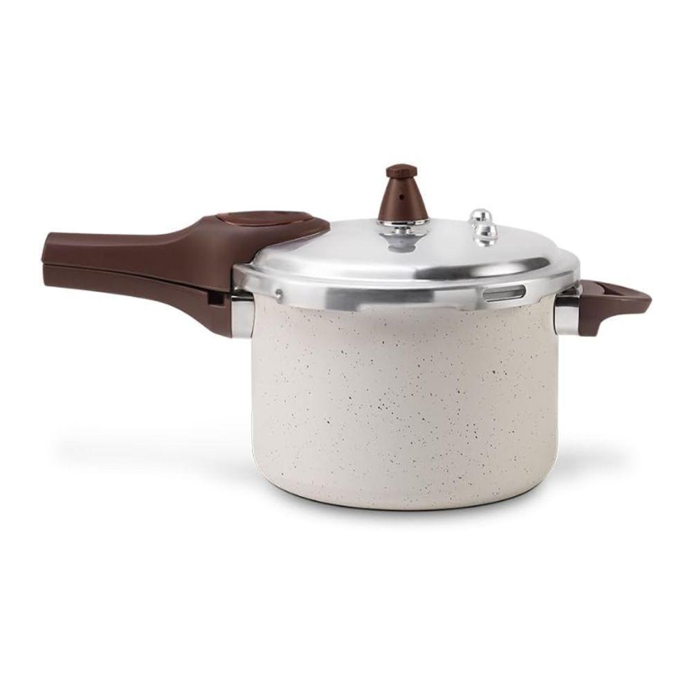 Panela De Pressão Pressure 6,8L Ceramic Life Antiaderente Fundo De Indução Vanilla Brinox - 1
