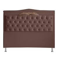 Cabeceira De Cama Box Helena Queen 160 Cm Capitonê Retro Botão Encapados Suede Rosê Eli Móveis - 1