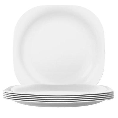 Prato Raso De Vidro Plaza Opaline 27cm 6 Unidades - Nadir 5546