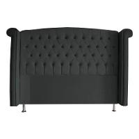 Cabeceira De Cama Box Toquio Casal 140 Cm Suede Grafite Eli Móveis E Decoração - 1